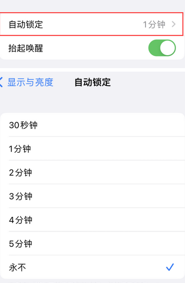 莱州苹果换屏维修分享无法调整iPhone自动锁屏的时间怎么办